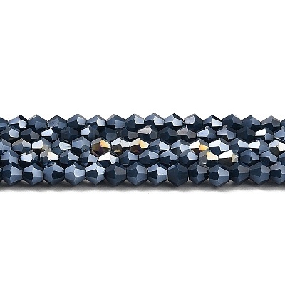 Opaque Solid Color Electroplate Glass Beads Strands LS-GLAA-F029-P4mm-A09-1