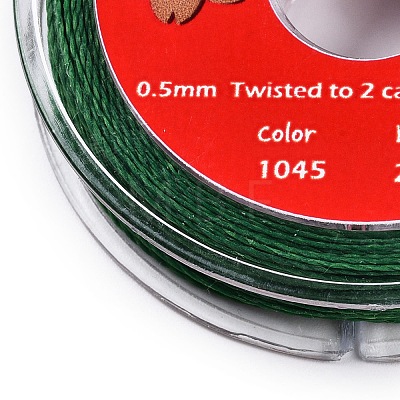 2-Ply Round Waxed Cotton Thread Cords YC-T004-01A-18-1