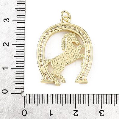 Brass Micro Pave Clear Cubic Zirconia Pendants KK-B177-05D-G-1