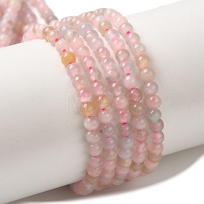 Natural Morganite Beads Strands G-B090-A24-03-1