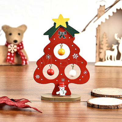 Christmas Tree Wooden Display Decorations WOCR-PW0002-59A-1