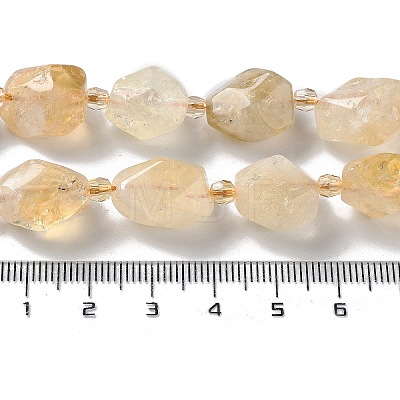 Natural Citrine Beads Strands G-C182-22-01-1