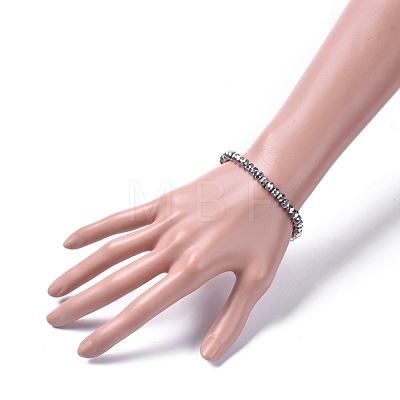 Electroplate Glass Beads Stretch Bracelets BJEW-JB04649-01-1