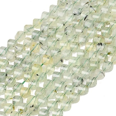 Natural Prehnite Beads Strands G-P611-C33-01-1
