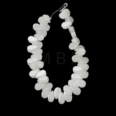 Natural White Jade Beads Strands G-B064-B28-1