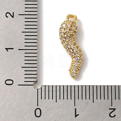 Rack Plating Brass Micro Pave Cubic Zirconia Pendant X-KK-A229-03B-G-1