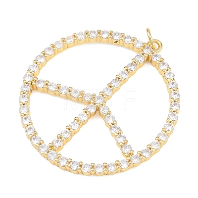 Brass Micro Pave Cubic Zirconia Pendants KK-L275-56G-02A-1