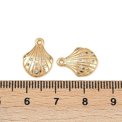 Ocean Theme Brass Micro Pave Cubic Zirconia Pendants KK-F902-08S-G-1