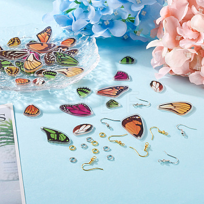 Kissitty DIY Butterfly Drop Earring Making Kit DIY-KS0001-33-1