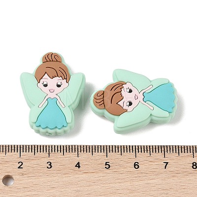 Angel Food Grade Silicone Focal Beads SIL-A008-06C-1