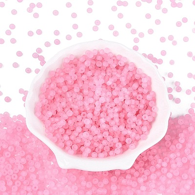 FGB Frosted Transparent Glass Seed Beads SEED-N013-02A-05-1