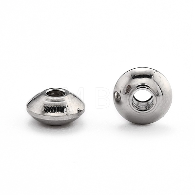 Flat Round 304 Stainless Steel Spacer Beads STAS-M252-01-1