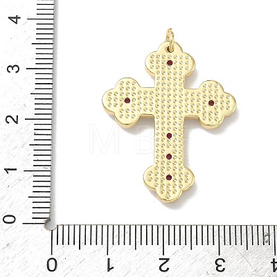 Brass Micro Pave Cubic Zirconia Pendants KK-Z153-19G-1