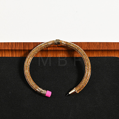 Pencil Design Alloy Enamel Cuff Bangles FS-WG7604E-01-1