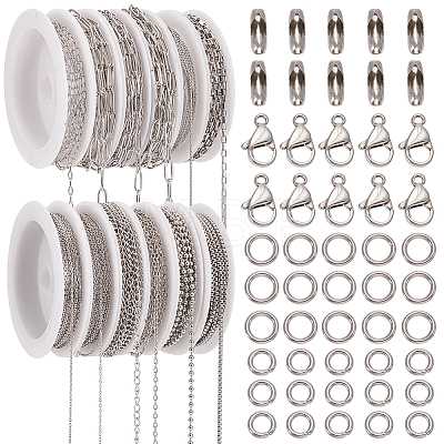 32M 12 Styles 304 Stainless Steel Cable Chains CHS-SP0001-05-1
