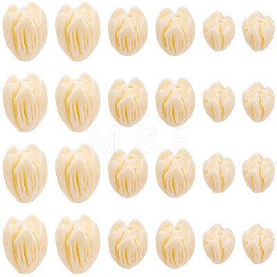 100Pcs 3 Styles Dyed Synthetic Coral Beads CORA-SC0001-25-1