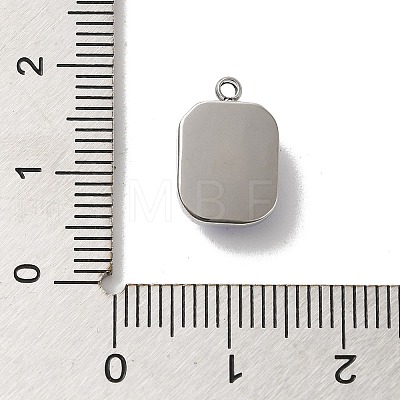 304 Stainless Steel Glass Pendants STAS-L022-062P-03-1