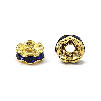 Brass Rhinestone Spacer Beads RB-A014-L6mm-05G-1