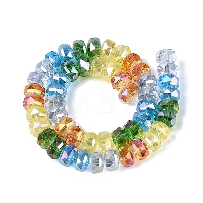Electroplate Transparent Glass Beads Strands EGLA-N022-15A-B02-1