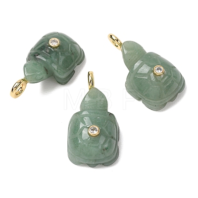 Natural Green Aventurine Carved Pendants G-H357-03G-07-1