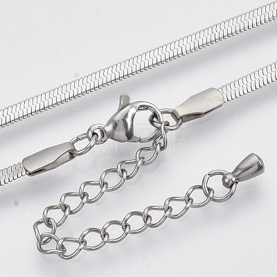 304 Stainless Steel Herringbone Chains Necklace STAS-T053-02P-NF-1