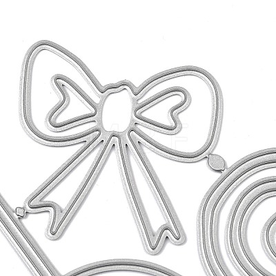 Lollipop & Bowknot Carbon Steel Cutting Dies Stencils DIY-R079-041-1