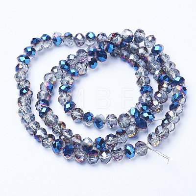Electroplate Transparent Glass Beads Strands X-EGLA-A034-T4mm-Z01-1