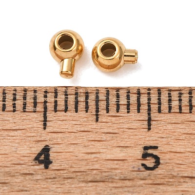 304 Stainless Steel Crimp Beads X-STAS-A151-05G-1