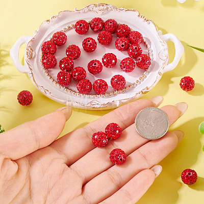 30Pcs Pave Disco Ball Beads RB-TA0001-26A-1