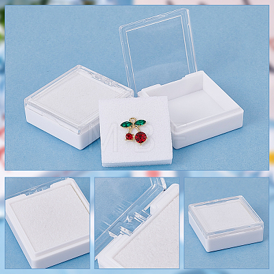 Transparent Acrylic Loose Diamond Display Boxes CON-WH0088-21-1
