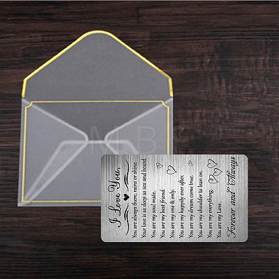 Rectangle 201 Stainless Steel Custom Thermal Transfer Wallet Card DIY-WH0252-037-1