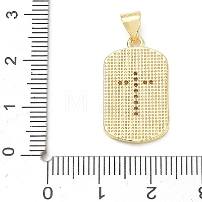 Religion Cross Brass Micro Pave Clear Cubic Zirconia Pendants CU-CBA83A6-03H-G03-1