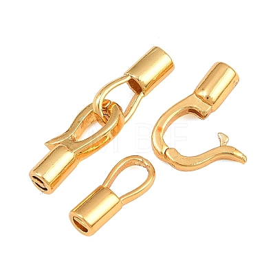 Brass Fold Over Clasps KK-CBA7392-01G-1