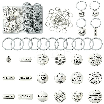 English Lettering Keychain DIY Sets FIND-YW0005-06-1