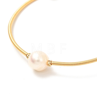 Natural Pearl Beads Bangle for Girl Women BJEW-JB06853-1