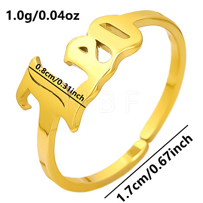 Adjustable Stainless Steel Constellations Cuff Ring for Couples TY6304-10-1