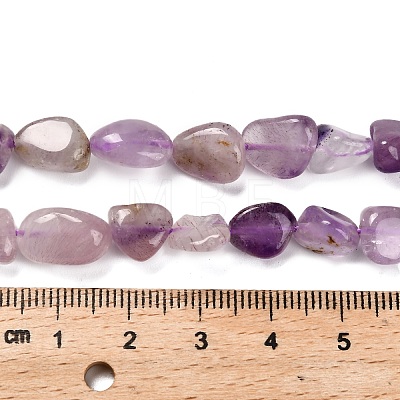 Natural Purple Rutilated Quartz Beads Strands G-P568-C08-01-1