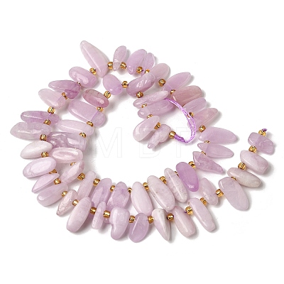 Natural Kunzite Beads Strands G-P604-A26-01-1