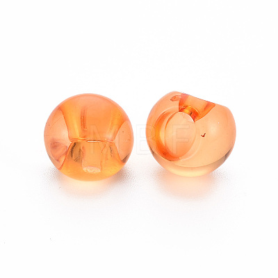 1-Hole Transparent Acrylic Buttons X-TACR-S154-50B-1