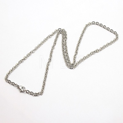 Trendy Unisex 304 Stainless Steel Cable Chain Necklaces NJEW-M047-C-01-1