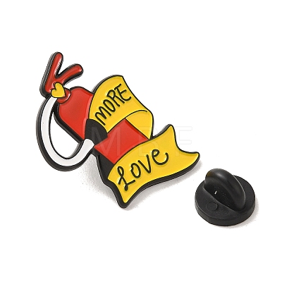 Fire Extinguishing Theme Black Alloy Enamel Pin Brooches JEWB-R272-03B-1