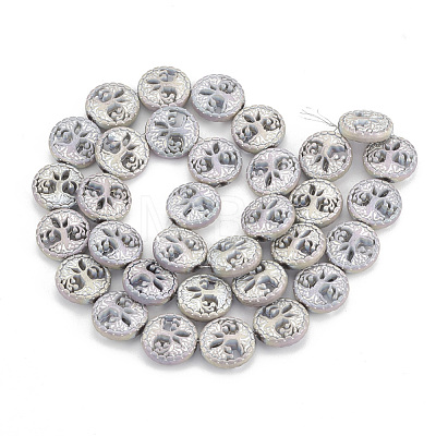 Electroplate Non-magnetic Synthetic Hematite Beads Strands G-N0322-07-1