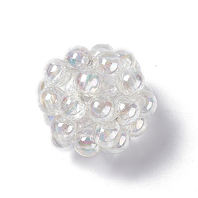 Handmade Transparent Plastic Woven Beads KY-P015-05A-1