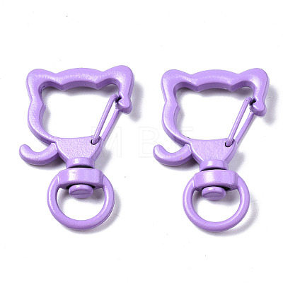 Spray Painted Eco-Friendly Alloy Swivel Snap Hooks Clasps PALLOY-T080-09-NR-1