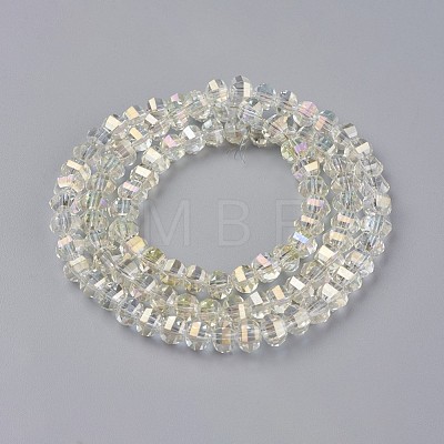 Electroplate Glass Beads Strands EGLA-L012-B-FR06-1