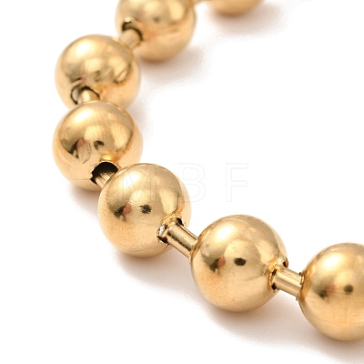 PVD Vacuum Plating 304 Stainless Steel Ball Chain Necklace & Bracelet Set STAS-D181-01G-02C-1