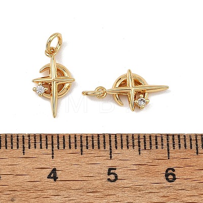 SHEGRACE Brass Clear Cubic Zirconia Charms XGRQ3P854-575G-1