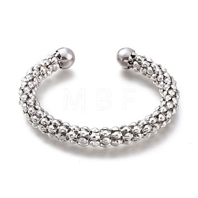 304 Stainless Steel Mesh Bracelets BJEW-M284-08-1