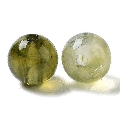 Acrylic Imitation Gemstone Beads X-OACR-R029-10mm-02-1