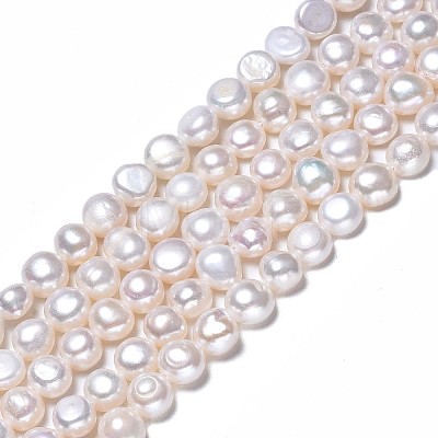 Natural Cultured Freshwater Pearl Beads Strands LS-PEAR-N014-07C-1